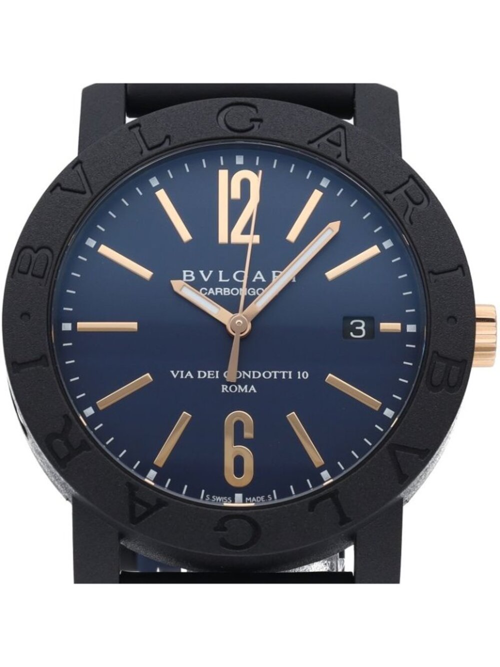 Bvlgari Watch 40 Carbon Gold Rome Carbo